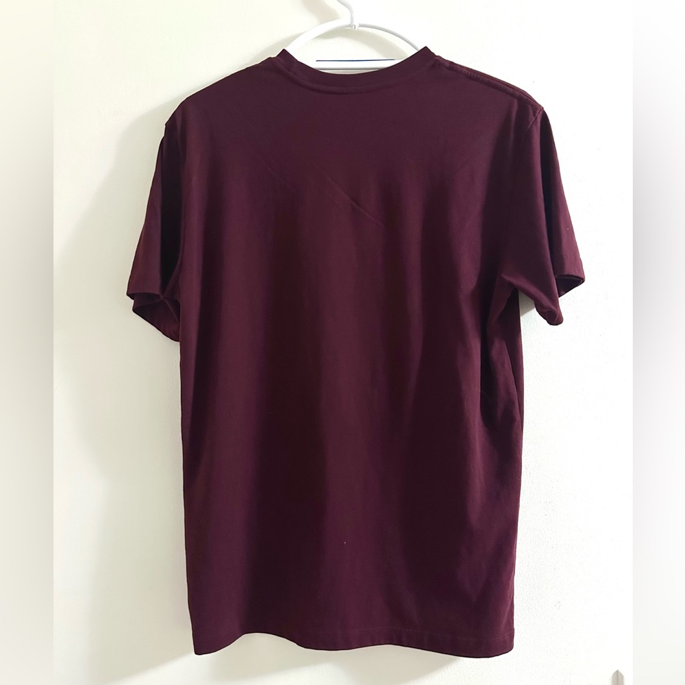 American Eagle Super Soft Icon T-Shirt men’s size small in deep burgundy - Picture 2 of 9